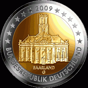 Duitsland 2 euro 2009 Saarland: Ludwigskirche UNC